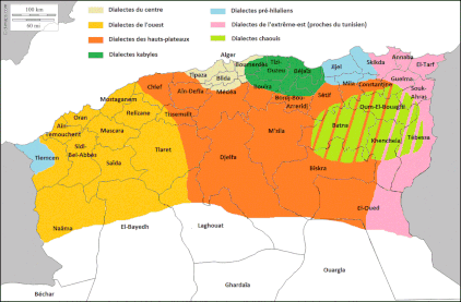 Carte de l’Arabe algérien